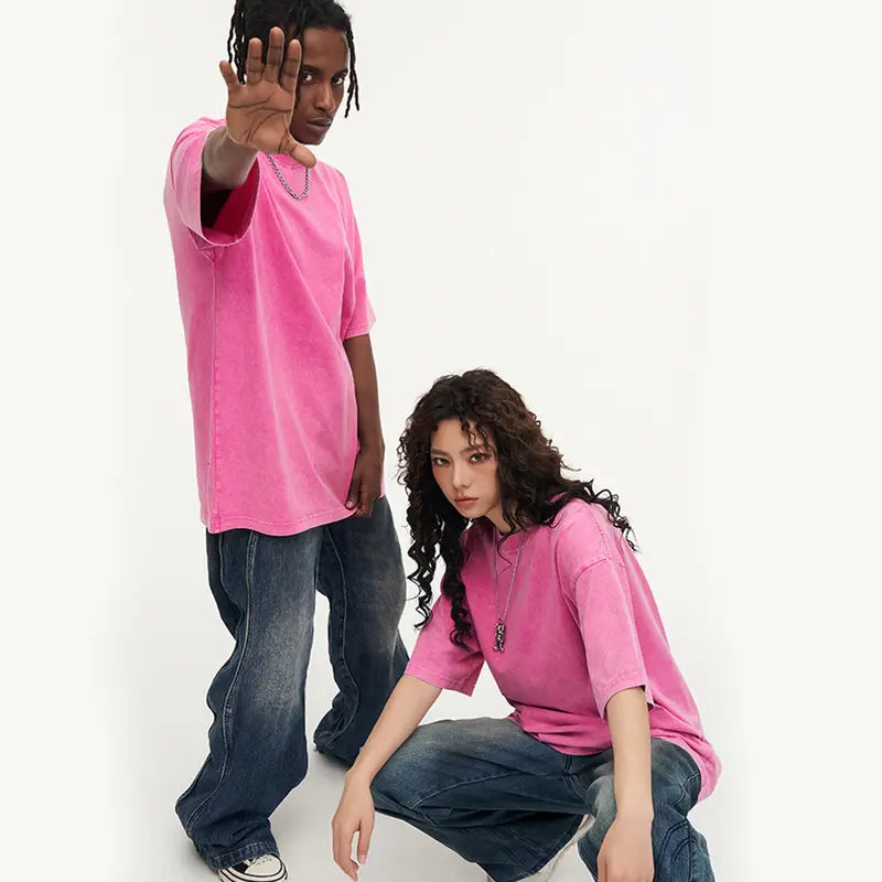 Acid Wash Unisex Oversized Cotton T-Shirt
