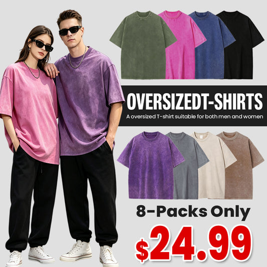 Acid Wash Unisex Oversized Cotton T-Shirt