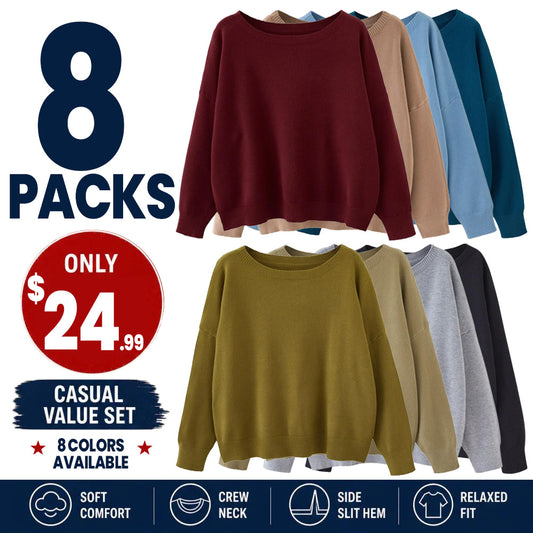 Women's Plain Scoop Neck Sweater