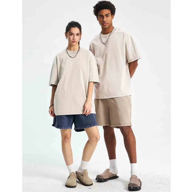 Acid Wash Unisex Oversized Cotton T-Shirt