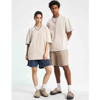 Acid Wash Unisex Oversized Cotton T-Shirt