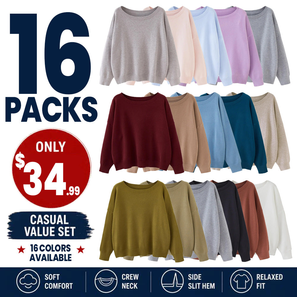 Women's Plain Scoop Neck Sweater