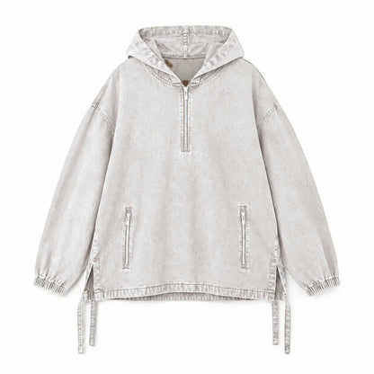Unisex Cotton Washed Denim Hoodie