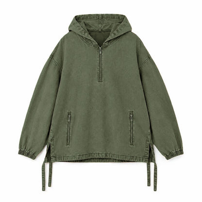 Unisex Cotton Washed Denim Hoodie