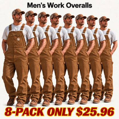 💝💝Last Day Promotion🔥Men's Denim Bib Overalls,  Workwear with Adjustable Straps and Convenient Tool Pockets