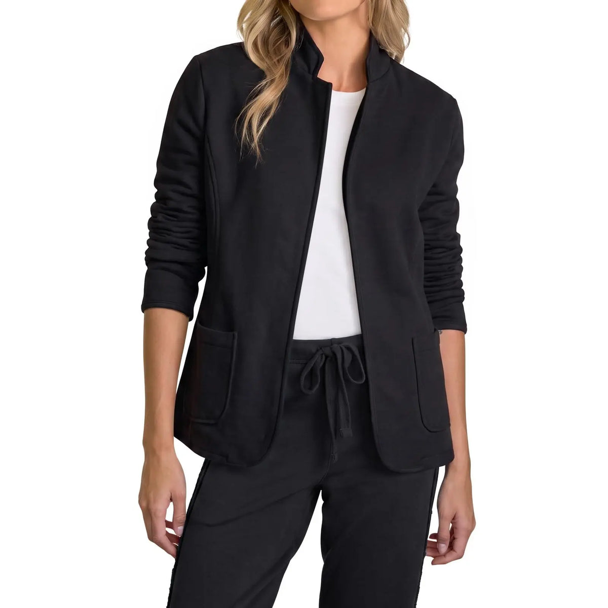 Women's Stand-Collar Sweat-Style Blazer